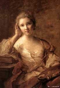 Jean-Marc Nattier - Portrait of a Young Woman Painter
