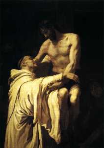 Francisco Ribalta - Christ Embracing St Bernard