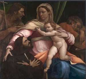 Sebastiano Del Piombo - The Holy Family with St John the Baptist and a Donor