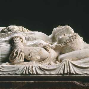 Cristoforo Solari - Effigies of Lodovico Sforza and Beatrice d-Este (detail)