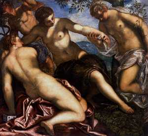 Tintoretto (Jacopo Comin) - Mercury and the Graces