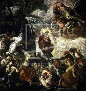 Tintoretto (Jacopo Comin) - Moses Drawing Water from the Rock