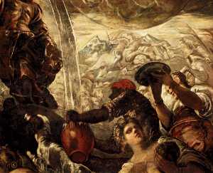 Tintoretto (Jacopo Comin) - Moses Drawing Water from the Rock (detail)