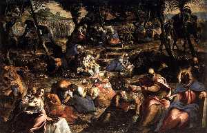 Tintoretto (Jacopo Comin) - The Jews in the Desert