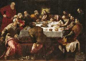 Tintoretto (Jacopo Comin) - The Last Supper (detail)