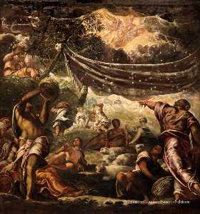 Tintoretto (Jacopo Comin) - The Miracle of Manna