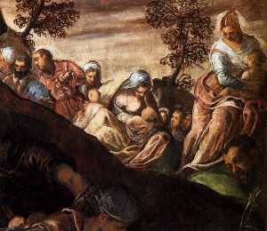 Tintoretto (Jacopo Comin) - The Miracle of the Loaves and Fishes (detail)
