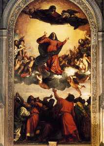 Tiziano Vecellio (Titian) - Assumption of the Virgin - (buy oil painting reproductions)