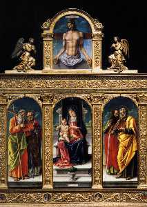 Bartolomeo Vivarini - Virgin Enthroned with Child and Saints