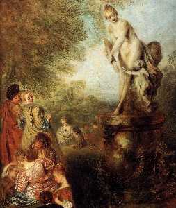 Jean Antoine Watteau - The Festival of Love (detail)