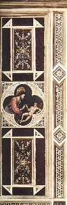 Giotto Di Bondone - Creation of Adam (on the decorative band)