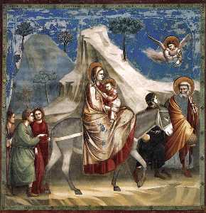 Giotto Di Bondone - No. 20 Scenes from the Life of Christ: 4. Flight into Egypt