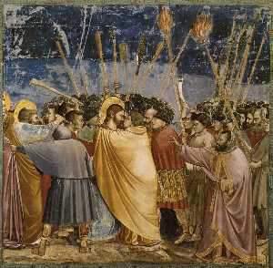 Giotto Di Bondone - No. 31 Scenes from the Life of Christ: 15. The Arrest of Christ (Kiss of Judas)
