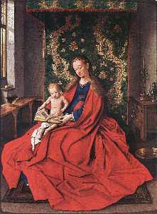 Jan Van Eyck - Madonna with the Child Reading