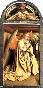 Jan Van Eyck - The Ghent Altarpiece: Prophet Zacharias Angel of the Annunciation