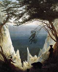Caspar David Friedrich - Chalk Cliffs on Rügen - (own a famous paintings reproduction)