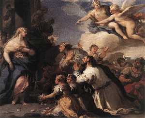 Luca Giordano - Psyche Honoured by the People