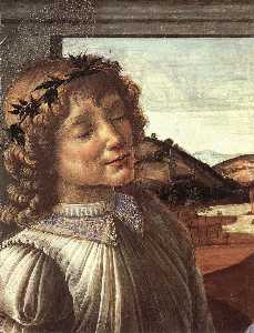 Sandro Botticelli - Madonna and Child with an Angel (detail)