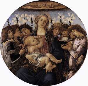 Sandro Botticelli - Madonna and Child with Eight Angels