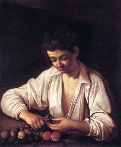 Caravaggio (Michelangelo Merisi) - Boy Peeling a Fruit