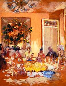 Jean Edouard Vuillard - Luncheon at Les Clayes