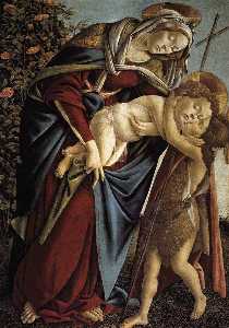 Sandro Botticelli - Madonna and Child and the Young St John the Baptist