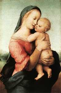 Raphael (Raffaello Sanzio Da Urbino) - Madonna and Child (The Tempi Madonna) - (buy paintings reproductions)