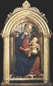 Sandro Botticelli - Madonna of the Rosengarden (also known as Madonna del Roseto)