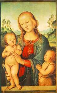Vannucci Pietro (Le Perugin) - Madonna with Child and Little St John