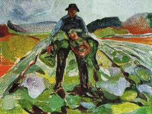 Edvard Munch - Man in a Field of Cabbages