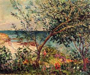 Maxime Emile Louis Maufra - Monsieur Maufra-s Garden by the Sea