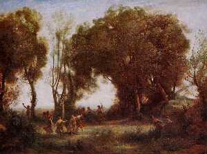 Jean Baptiste Camille Corot - Morning - Dance of the Nymphs