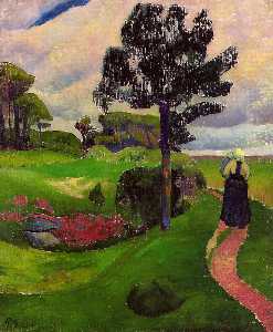 Paul Serusier - Mother and Child on a Breton Landscape