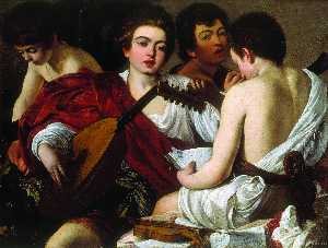 Caravaggio (Michelangelo Merisi) - The Musicians - (Buy fine Art Reproductions)