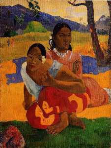 Paul Gauguin - Nafeaffaa Ipolpo (also known as When Will You Marry.) - (own a famous paintings reproduction)