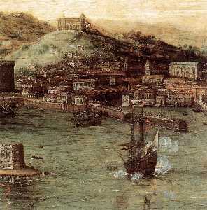 Pieter Bruegel The Elder - Naval Battle in the Gulf of Naples (detail)