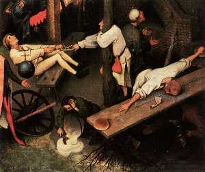 Pieter Bruegel The Elder - Netherlandish Proverbs (detail)