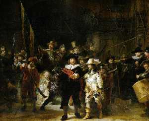 Rembrandt Van Rijn - Night Watch - (own a famous paintings reproduction)