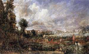 John Constable - The Opening of Waterloo Bridge seen from Whitehall Stairs, June 18th 1817