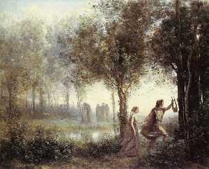 Jean Baptiste Camille Corot - Orpheus Leading Eurydice from the Underworld