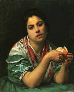 Mary Stevenson Cassatt - Peasant Woman Peeling an Orange