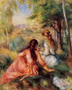 Pierre-Auguste Renoir - Picking Flowers (also known as In the Field)