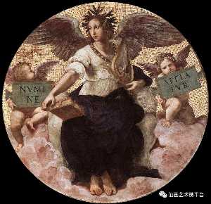 Raphael (Raffaello Sanzio Da Urbino) - Poetry (ceiling tondo) (Stanza della Segnatura)
