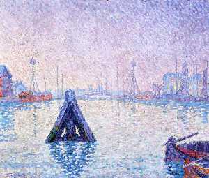 Paul Signac - The Port at Vlissingen, Boats and Lighthouses