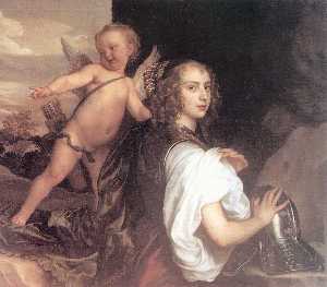 Anthony Van Dyck - Portrait of a Girl as Erminia Accompanied by Cupid