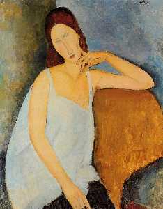Amedeo Clemente Modigliani - Portrait of Jeanne Hebuterne - (buy oil painting reproductions)