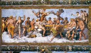 Raphael (Raffaello Sanzio Da Urbino) - Psyche Received on Olympus (Villa Farnesina, Rome)