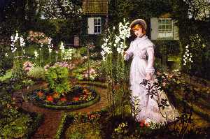 John Atkinson Grimshaw - The Rector-s Garden: Queen of the Lilies
