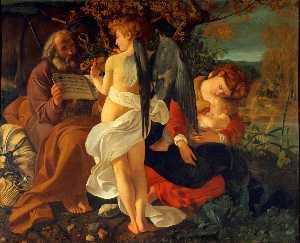 Caravaggio (Michelangelo Merisi) - The Rest on the Flight into Egypt
