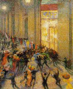 Umberto Boccioni - Riot (also known as Riot in the Galleria)